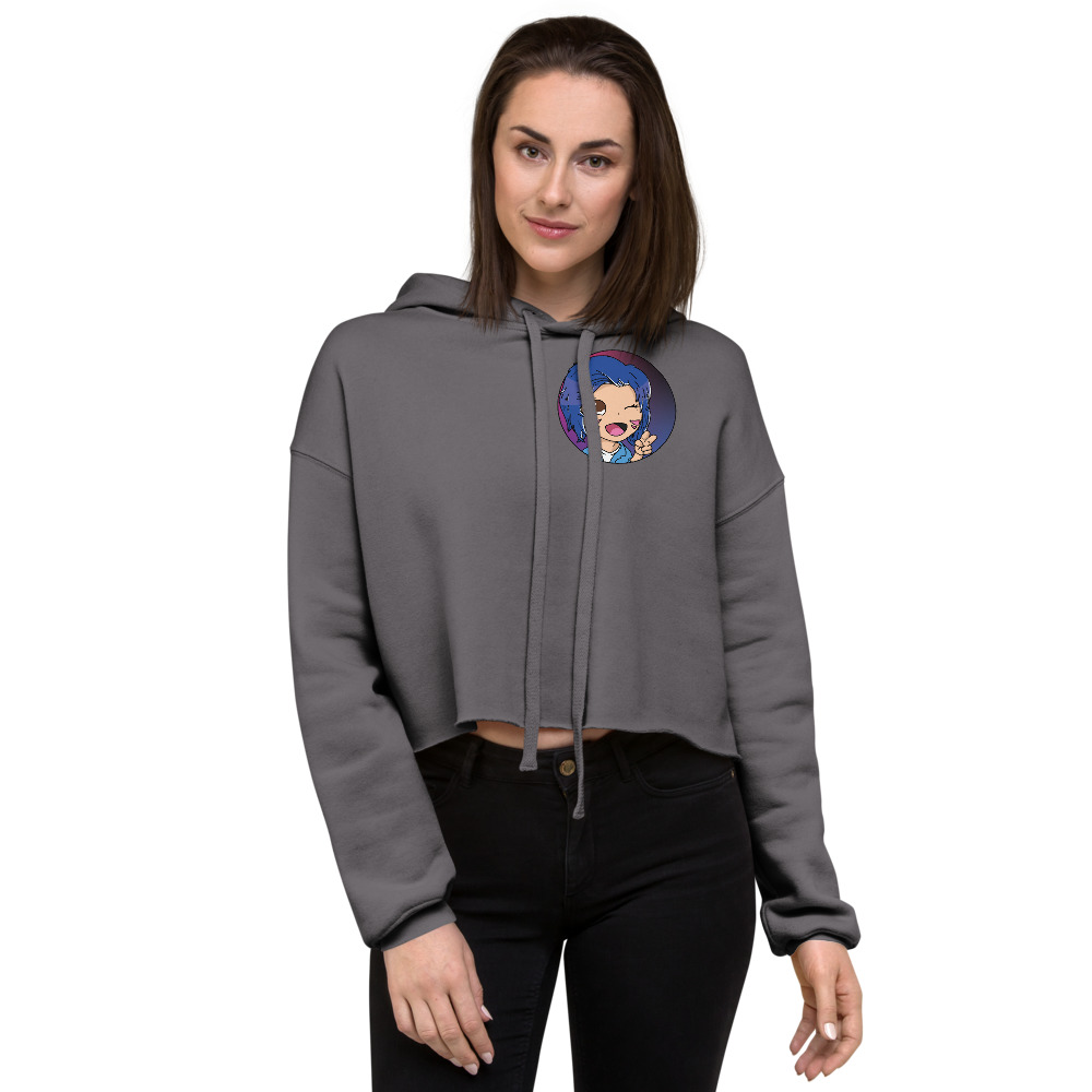 Gamer Clothing Ginny Twitch Merch Merchandise Female Crop Hoodie Small Median large Extra Grey